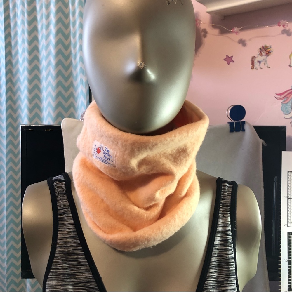 Vintage The Turtle Neck from Turtle Fur peach cowl neck scarf acrylic knit